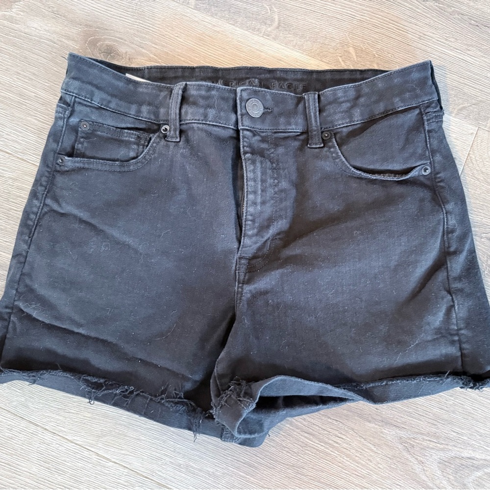American Eagle Outfitters Black Denim Jean Shorts 14